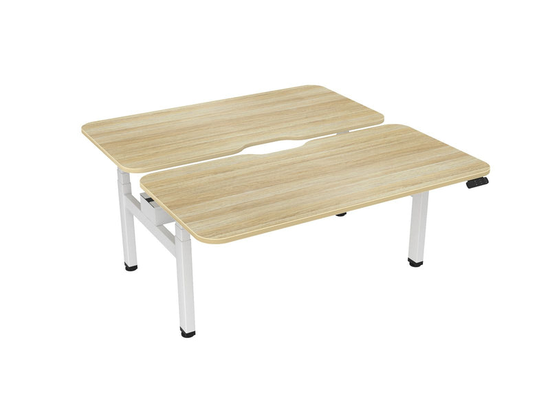 Load image into Gallery viewer, Knight Haven Electric Double Sided Desk - White Frame
