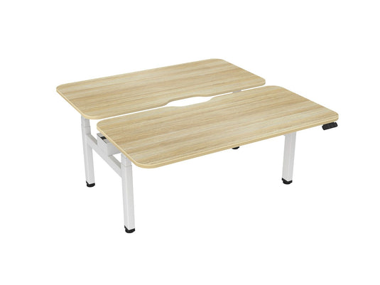 Knight Haven Electric Double Sided Desk - White Frame