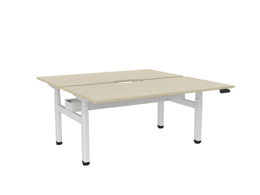 Knight Haven Electric Double Sided Desk - White Frame