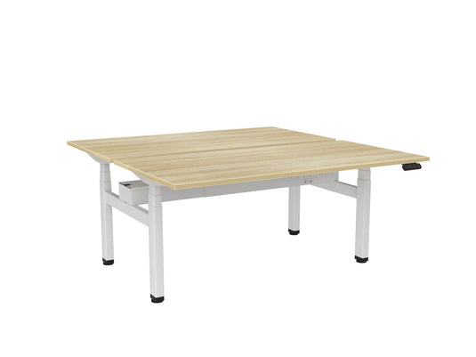 Knight Haven Electric Double Sided Desk - White Frame