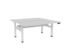 Knight Haven Electric Double Sided Desk - White Frame
