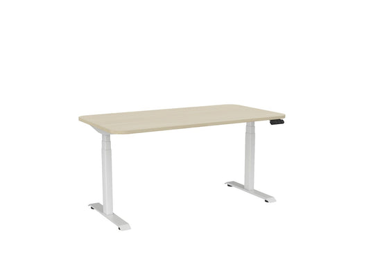 Knight Haven Electric Single Sided Desk - White Frame