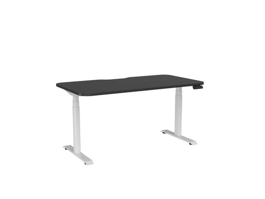 Knight Haven Electric Single Sided Desk - White Frame