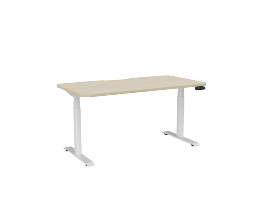 Knight Haven Electric Single Sided Desk - White Frame