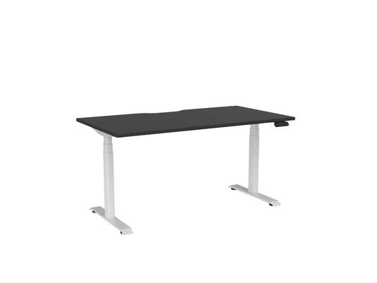 Knight Haven Electric Single Sided Desk - White Frame