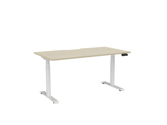 Knight Haven Electric Single Sided Desk - White Frame