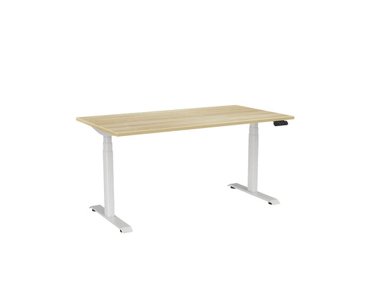 Knight Haven Electric Single Sided Desk - White Frame