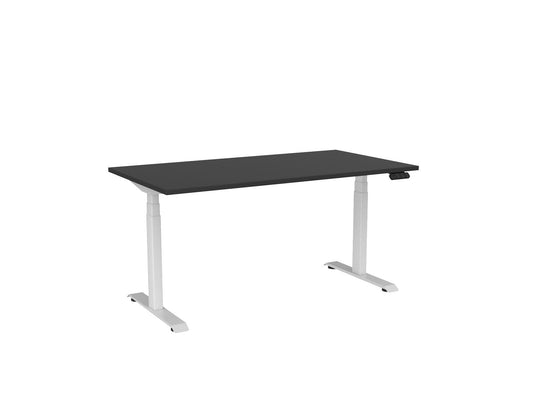 Knight Haven Electric Single Sided Desk - White Frame