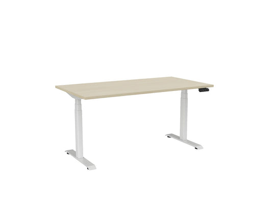 Knight Haven Electric Single Sided Desk - White Frame