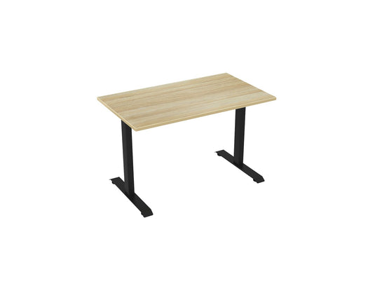 Knight Haven Fixed Single Sided Desk - Black Frame