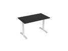 Knight Haven Fixed Single Sided Desk - White Frame