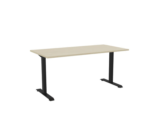 Knight Haven Fixed Single Sided Desk - Black Frame