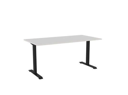 Knight Haven Fixed Single Sided Desk - Black Frame