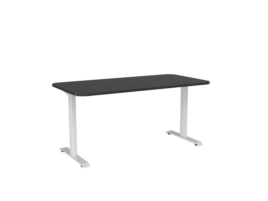 Knight Haven Fixed Single Sided Desk - White Frame