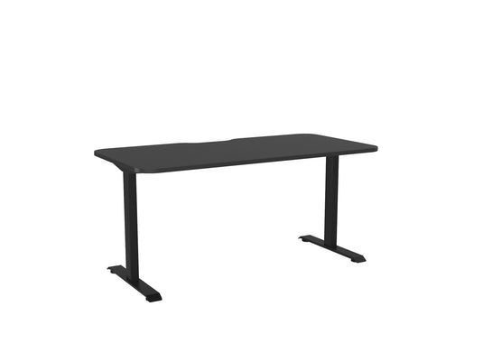 Knight Haven Fixed Single Sided Desk - Black Frame