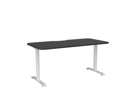 Knight Haven Fixed Single Sided Desk - White Frame