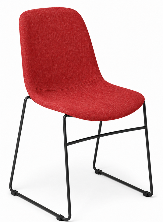 Eden Juna Sled Chair - Fully Upholstered