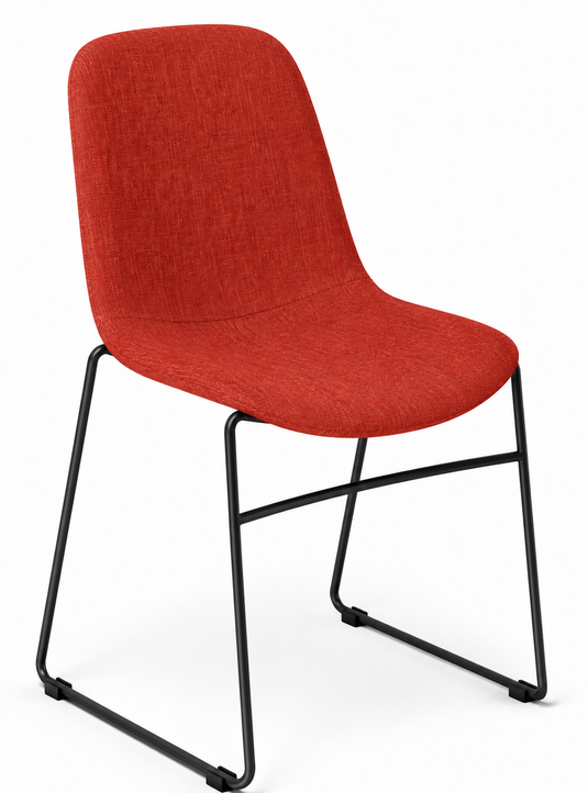Eden Juna Sled Chair - Fully Upholstered