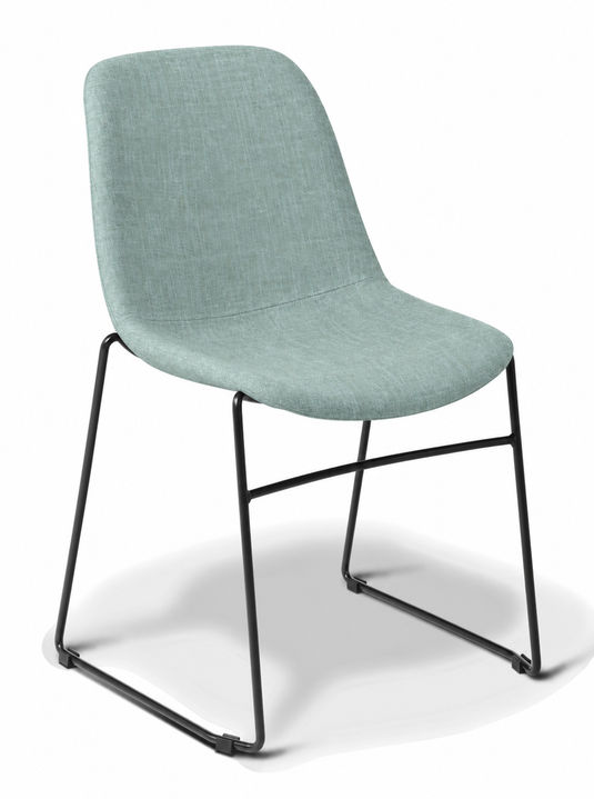Eden Juna Sled Chair - Fully Upholstered