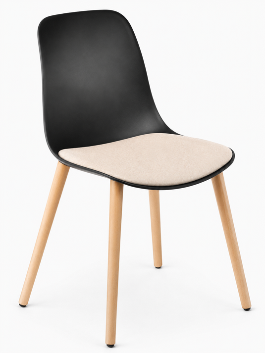 Eden Juna Timber Leg Chair - Seat Upholstered