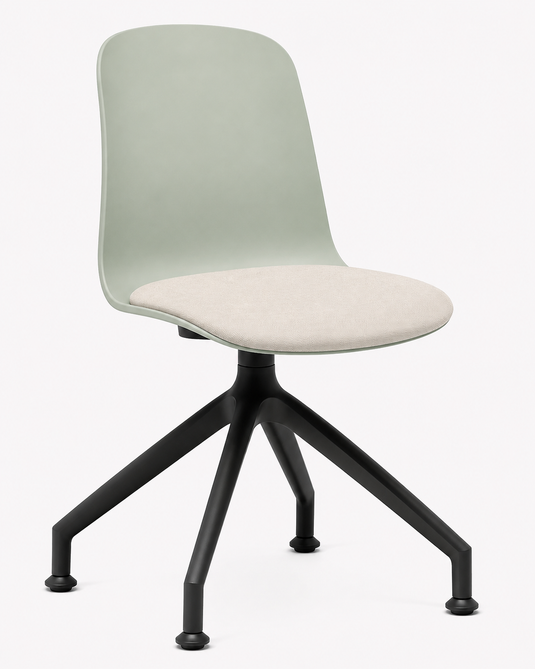 Eden Loria Swivel Chair - Fixed Height - Seat Upholstered