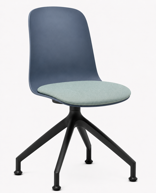 Eden Loria Swivel Chair - Fixed Height - Seat Upholstered