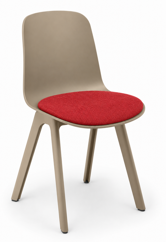 Eden Loria 4-Leg Chair - Seat Upholstered