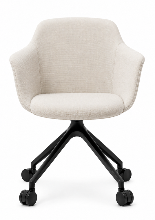 Eden Loria Swivel Armchair - Fixed Height - Upholstered