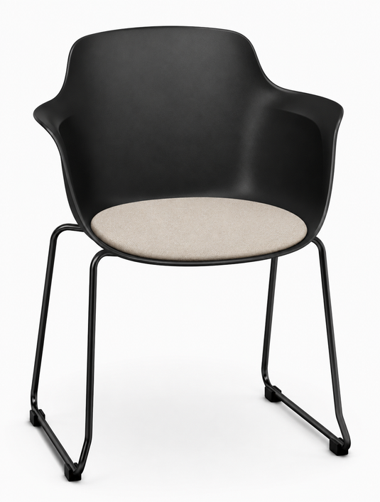 Eden Loria Sled Armchair - Seat Upholstered