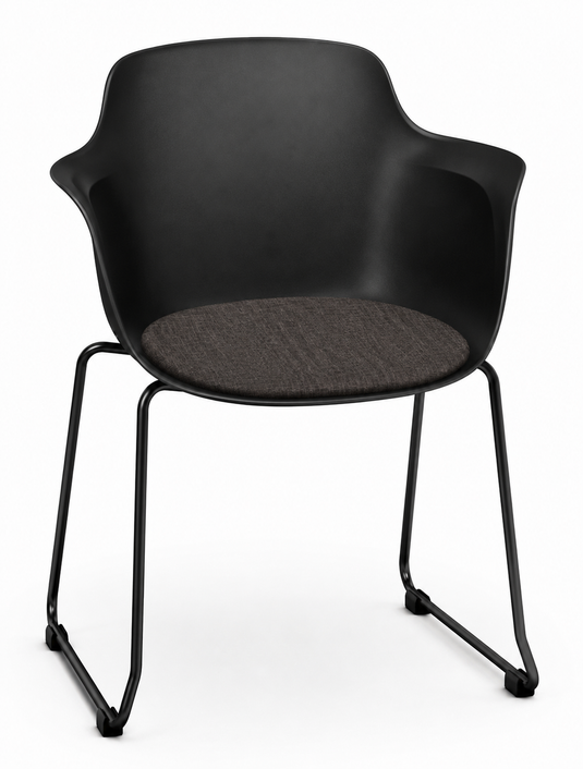 Eden Loria Sled Armchair - Seat Upholstered