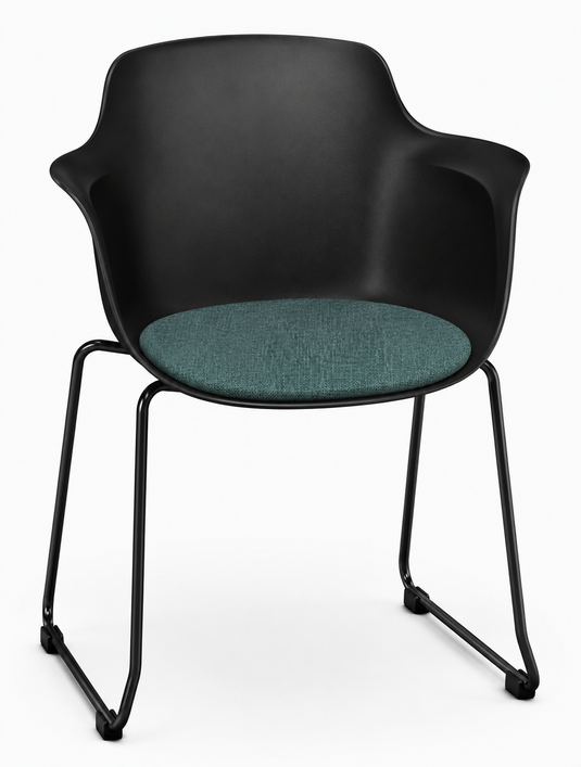 Eden Loria Sled Armchair - Seat Upholstered