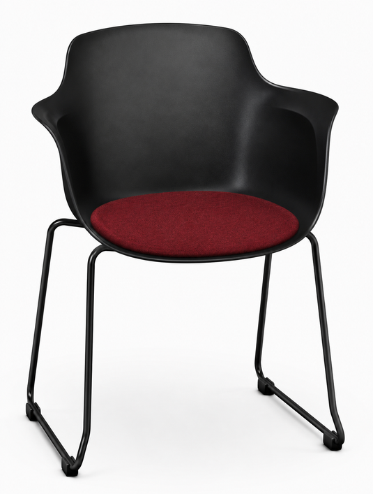Eden Loria Sled Armchair - Seat Upholstered