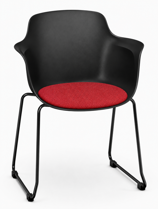 Eden Loria Sled Armchair - Seat Upholstered