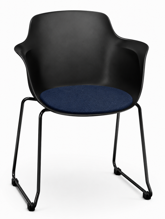 Eden Loria Sled Armchair - Seat Upholstered