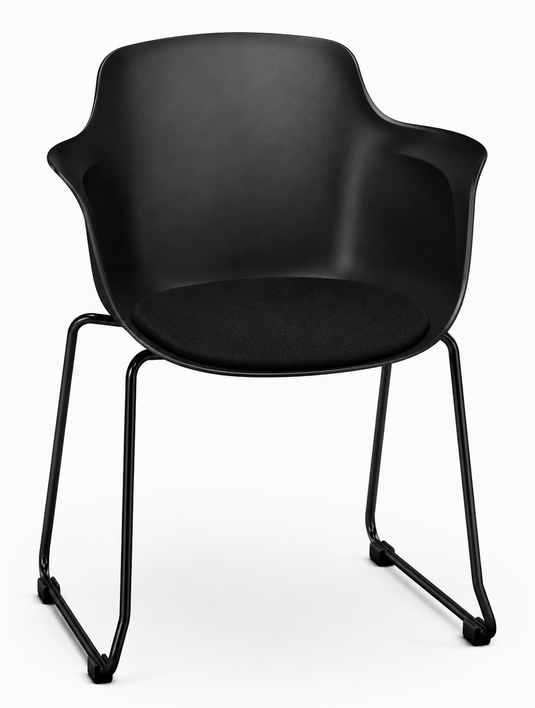 Eden Loria Sled Armchair - Seat Upholstered