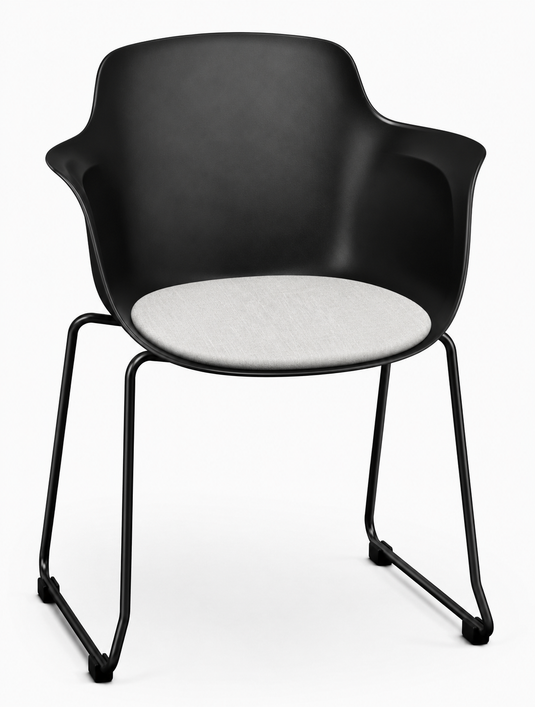 Eden Loria Sled Armchair - Seat Upholstered