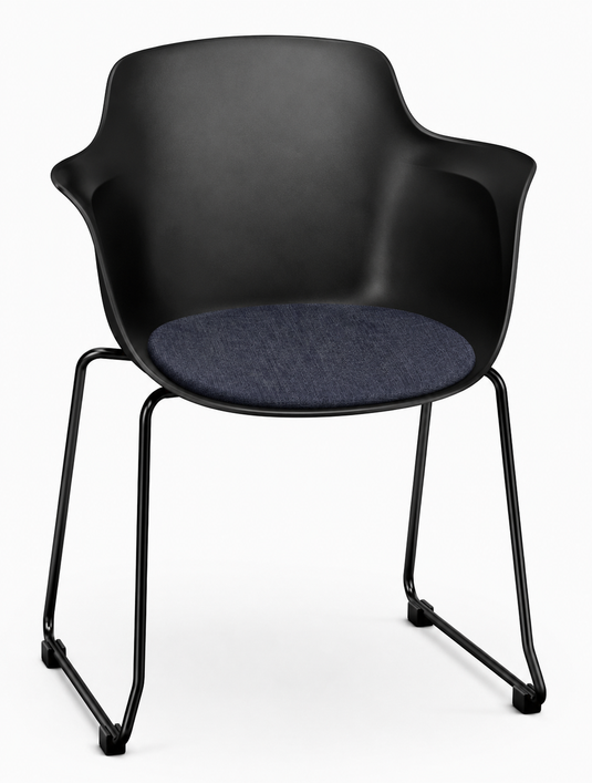 Eden Loria Sled Armchair - Seat Upholstered