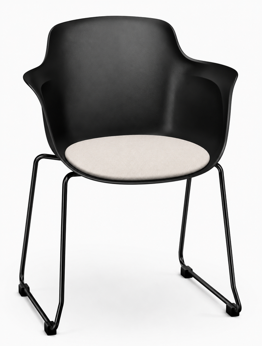 Eden Loria Sled Armchair - Seat Upholstered