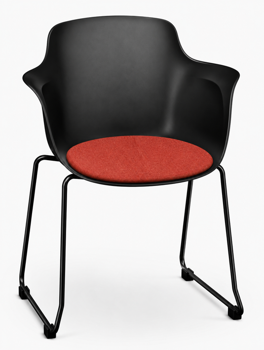 Eden Loria Sled Armchair - Seat Upholstered