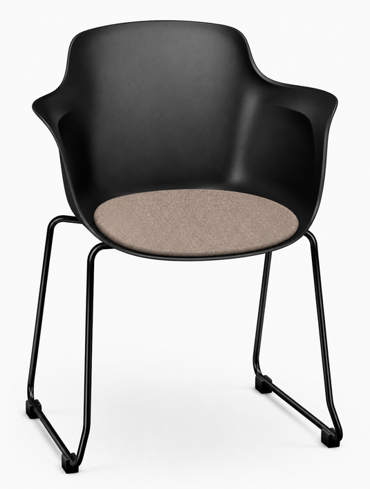 Eden Loria Sled Armchair - Seat Upholstered