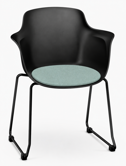 Eden Loria Sled Armchair - Seat Upholstered