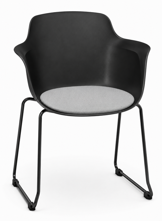 Eden Loria Sled Armchair - Seat Upholstered