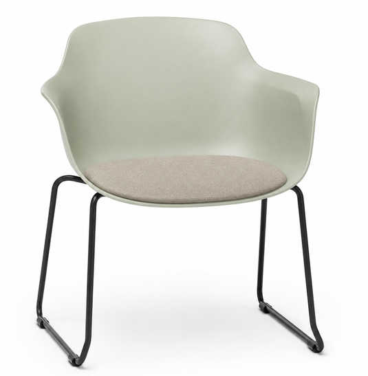 Eden Loria Sled Armchair - Seat Upholstered