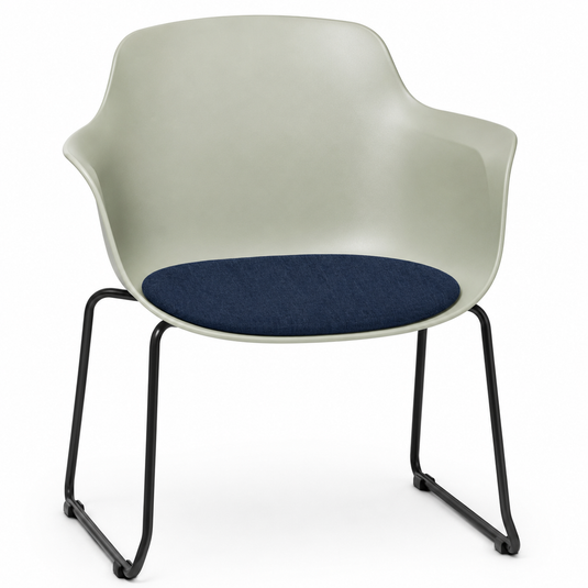 Eden Loria Sled Armchair - Seat Upholstered