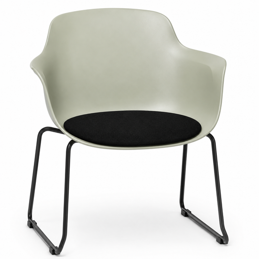 Eden Loria Sled Armchair - Seat Upholstered