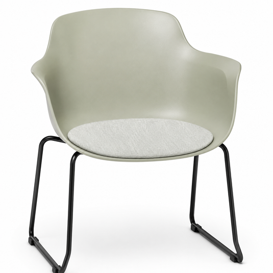 Eden Loria Sled Armchair - Seat Upholstered