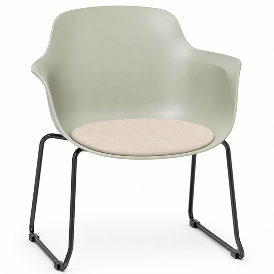 Eden Loria Sled Armchair - Seat Upholstered