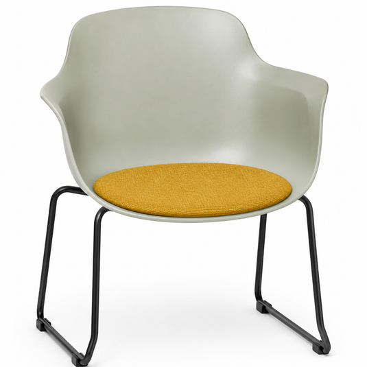 Eden Loria Sled Armchair - Seat Upholstered
