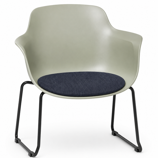 Eden Loria Sled Armchair - Seat Upholstered