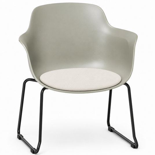 Eden Loria Sled Armchair - Seat Upholstered